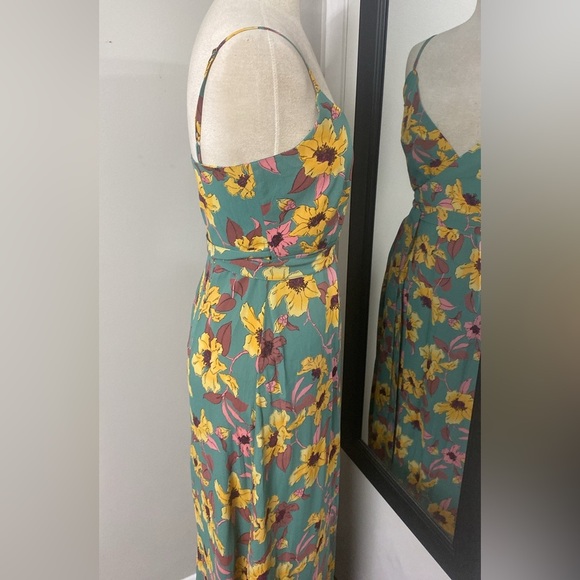Flynne Skye Anderson Wrap Maxi Floral Tropical Beautiful Figure Flattering Dress - Picture 7 of 12